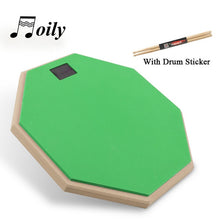 Load image into Gallery viewer, 8 Inch Rubber Wooden Dumb Drum for Beginner Practice Training Drum Pad Stand and drumstick for Percussion Instruments Parts
