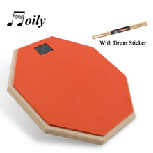 Load image into Gallery viewer, 8 Inch Rubber Wooden Dumb Drum for Beginner Practice Training Drum Pad Stand and drumstick for Percussion Instruments Parts
