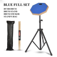 Load image into Gallery viewer, 8 Inch Rubber Wooden Dumb Drum for Beginner Practice Training Drum Pad Stand and drumstick for Percussion Instruments Parts
