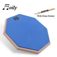 Load image into Gallery viewer, 8 Inch Rubber Wooden Dumb Drum for Beginner Practice Training Drum Pad Stand and drumstick for Percussion Instruments Parts
