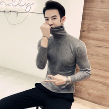 Load image into Gallery viewer, 2019 Winter New Men&#39;s Turtleneck Sweaters Black Sexy Brand Knitted Pullovers Men Solid Color Casual Male Sweater Autumn Knitwear
