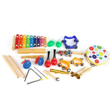 Load image into Gallery viewer, 27pcs Baby Toy Music Instrument Toys Wooden Percussion Xylophone Maraca Rattles Kids Preschool Education Toys With Storage Bag
