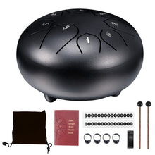 Load image into Gallery viewer, 6 Inch Steel Tongue Drum 8 Tune Hand Pan Drum Tank Hang Drum With Drumsticks Carrying Bag Percussion Instruments
