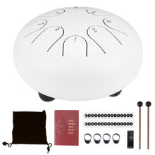 Load image into Gallery viewer, 6 Inch Steel Tongue Drum 8 Tune Hand Pan Drum Tank Hang Drum With Drumsticks Carrying Bag Percussion Instruments
