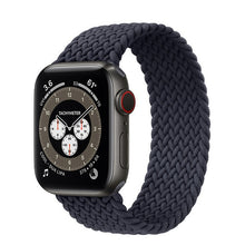 Load image into Gallery viewer, Braided Solo Loop For Apple Watch band 44mm 40mm 42mm 38mm Fabric Nylon Elastic Belt Bracelet iWatch Series 3 4 5 SE 6 Strap
