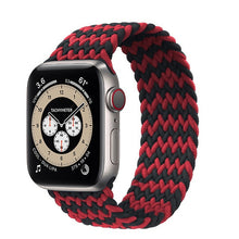 Load image into Gallery viewer, Braided Solo Loop For Apple Watch band 44mm 40mm 42mm 38mm Fabric Nylon Elastic Belt Bracelet iWatch Series 3 4 5 SE 6 Strap
