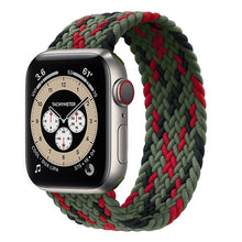 Load image into Gallery viewer, Braided Solo Loop For Apple Watch band 44mm 40mm 42mm 38mm Fabric Nylon Elastic Belt Bracelet iWatch Series 3 4 5 SE 6 Strap
